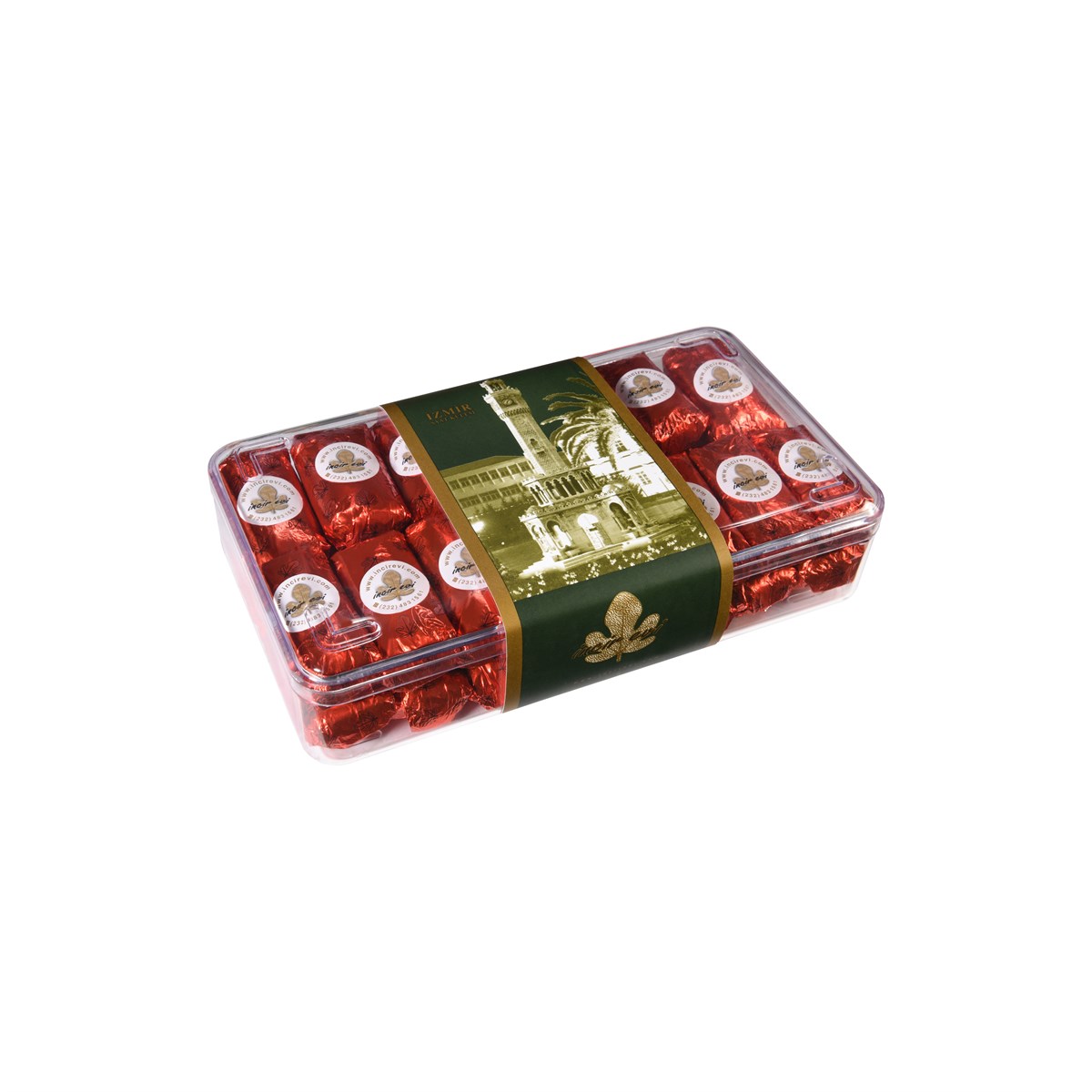 Pleksi Kutu Cevizli Çukulat İncir 800 Gr