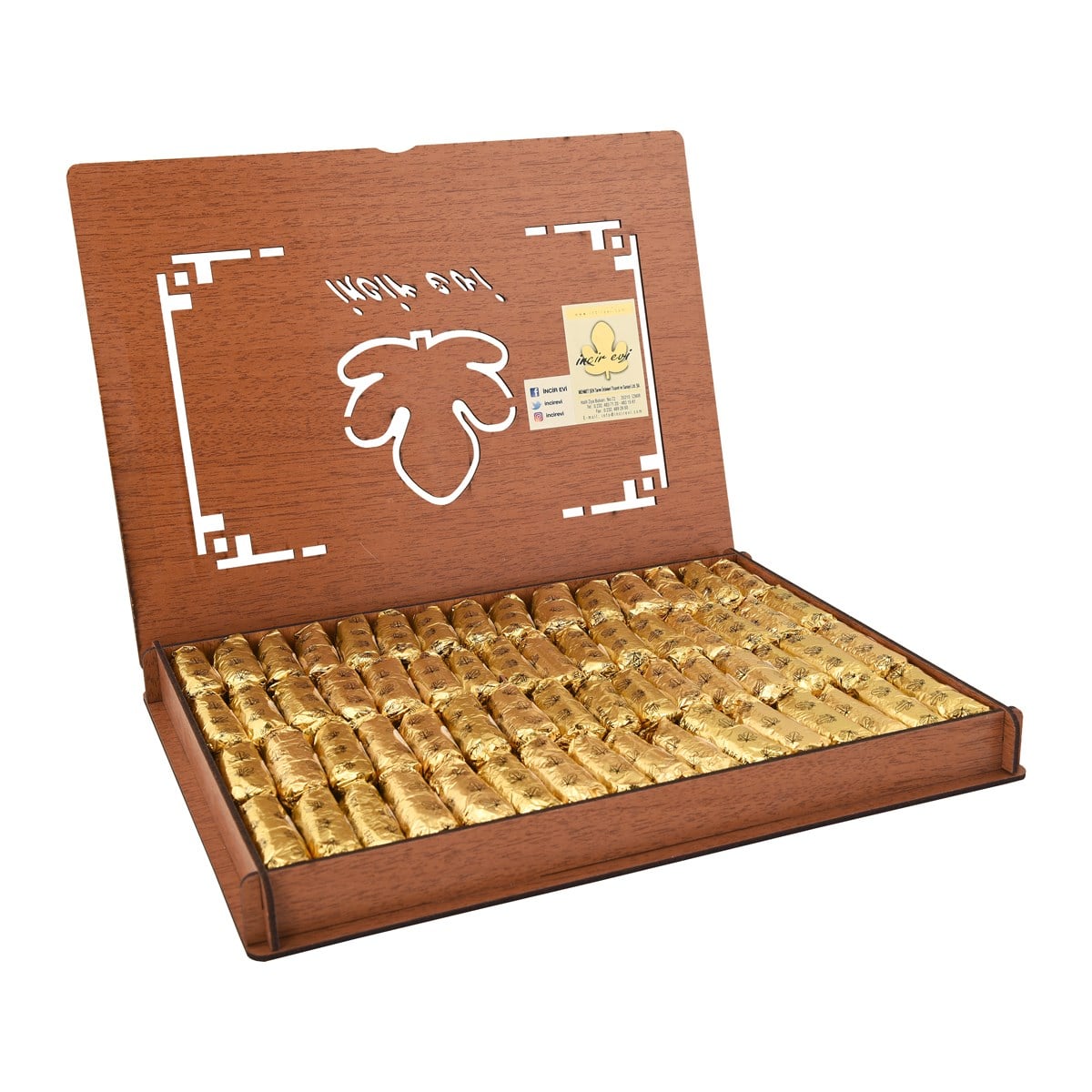 Sade Çukulat Kuru İncir 1.350 G Ahşap Kutu