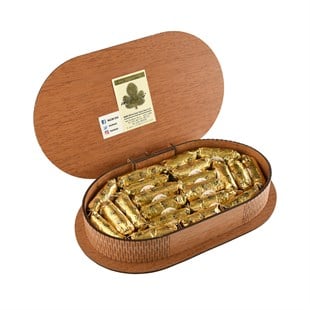 Sade Çukulat Kuru İncir 500 G Oval Ahşap Kutu