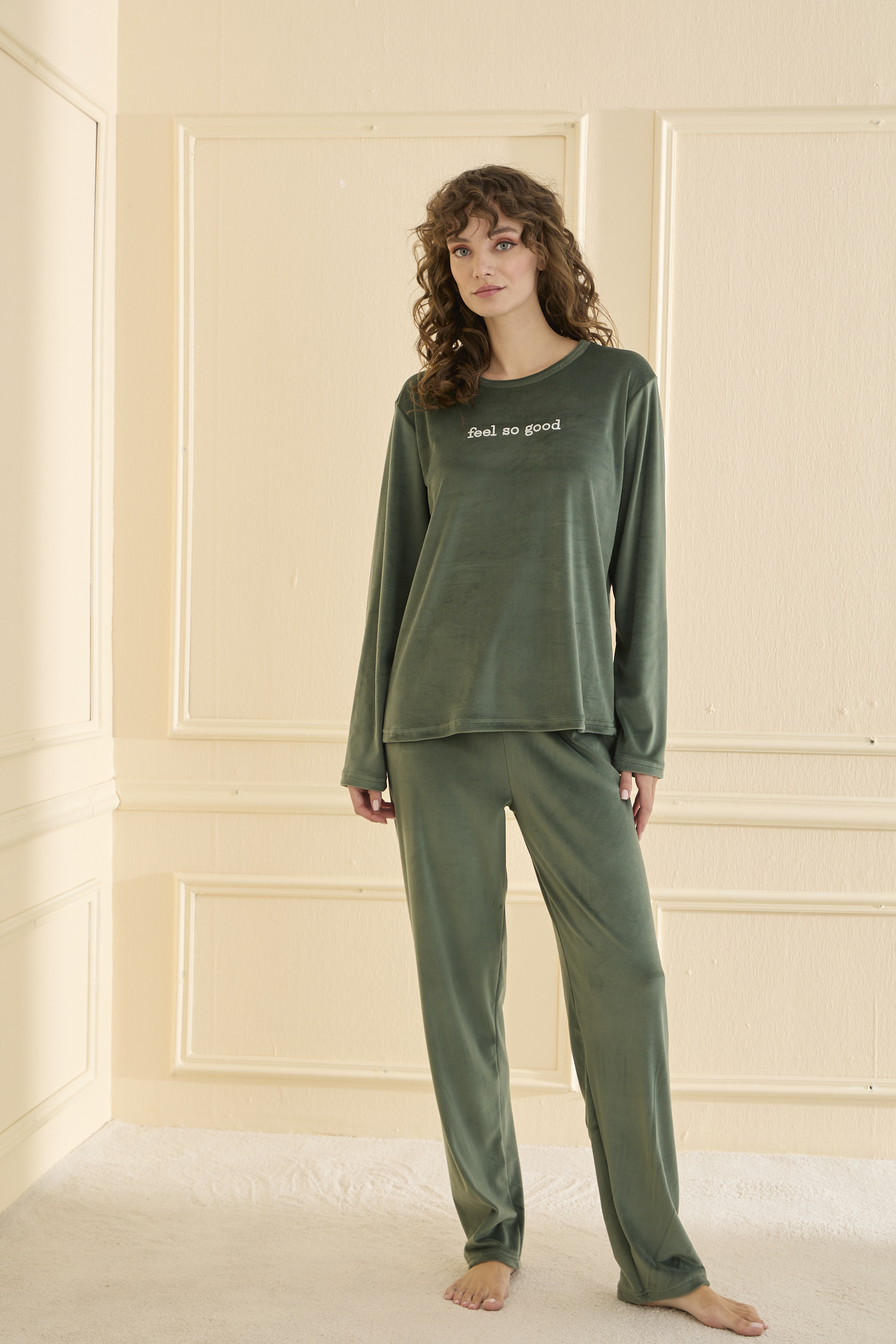 13166-3013 MİHRA KADİFE NEFTİ PİJAMA 699