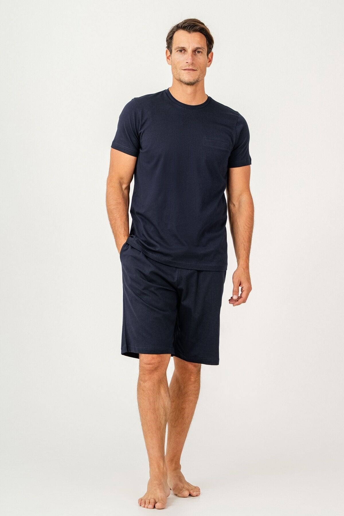 Arnetta Erkek Bermuda Lacivert Pijama Takımı