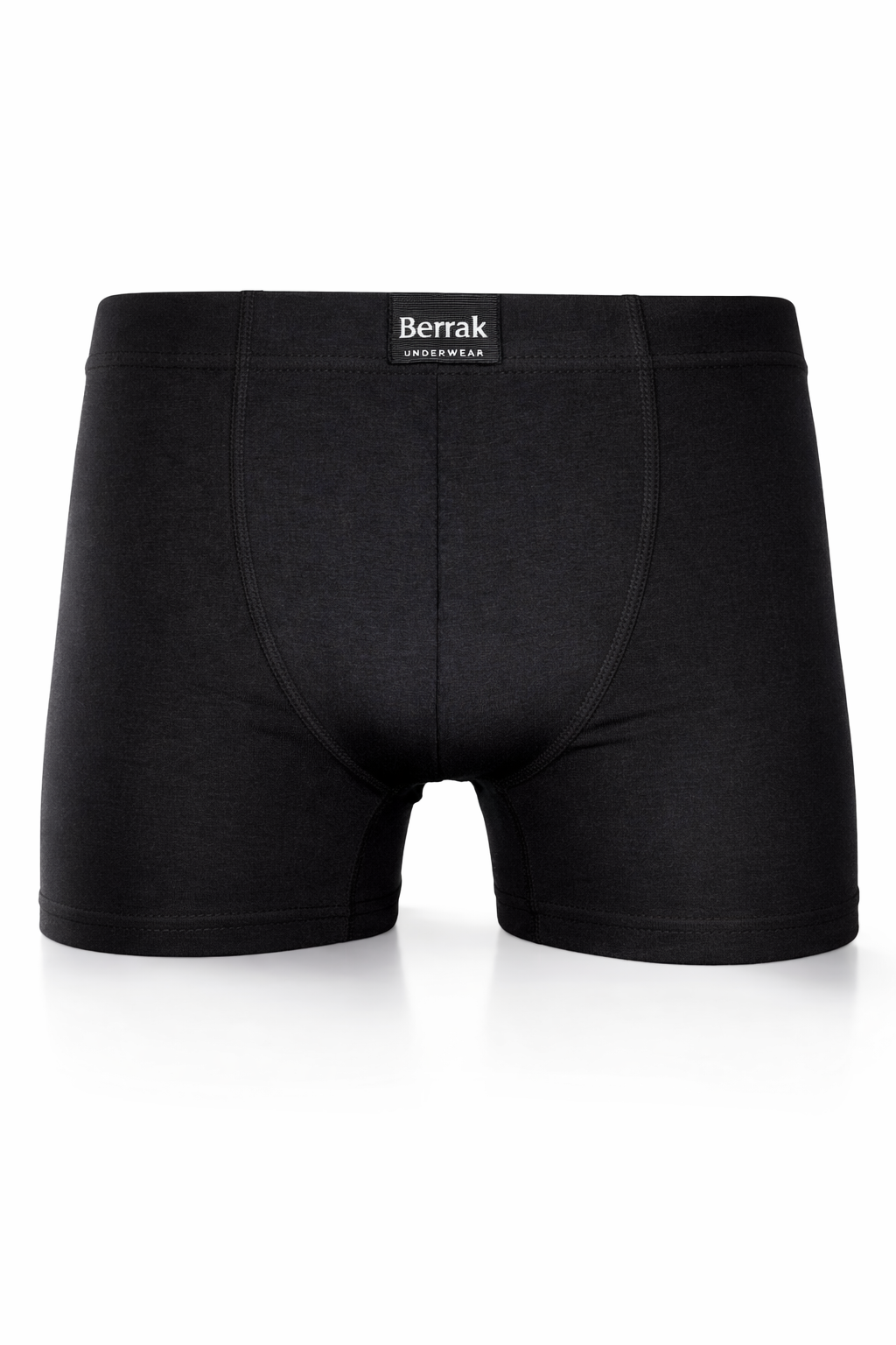 Berrak Likralı Kemerli Siyah Boxer - 4498