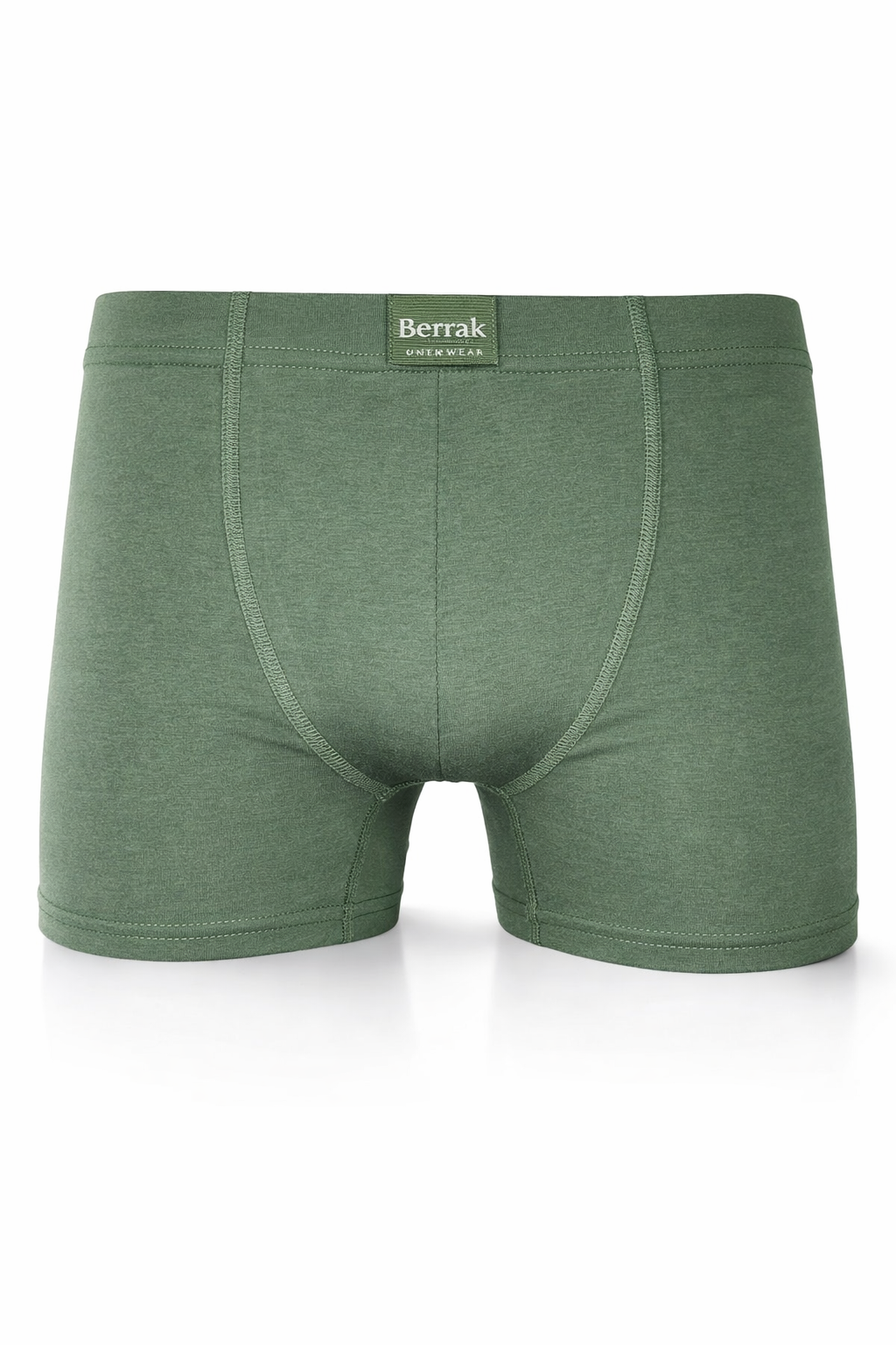 Berrak Likralı Kemerli Yeşil Boxer - 4498