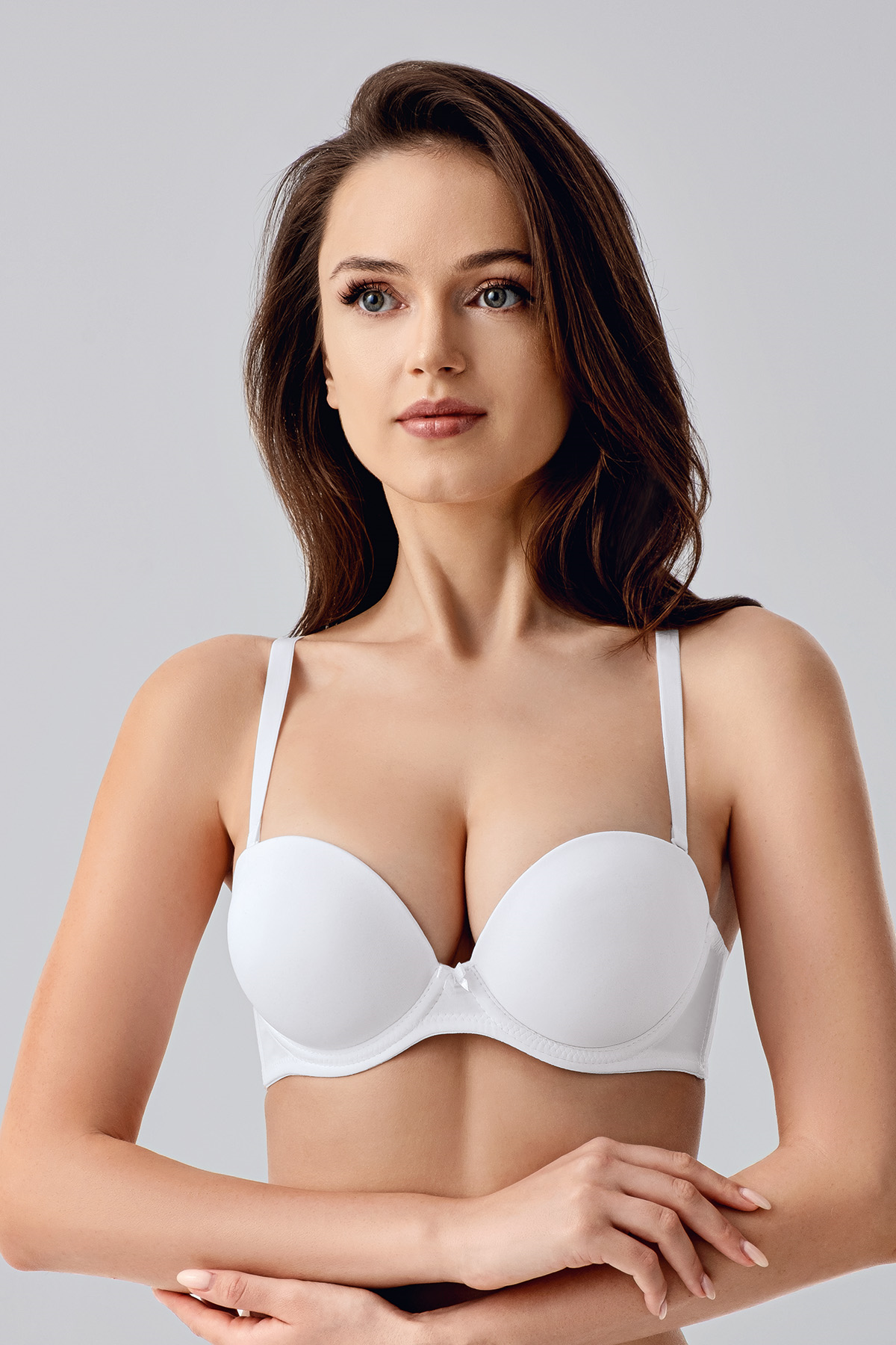 Çift Destekli B Cup Basic Straplez Beyaz Sütyen 7040 (Kutulu)