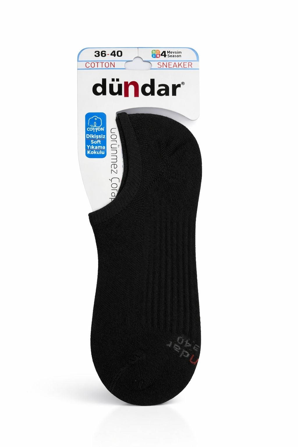 Dündar Kadın Sneakers Siyah Çorap