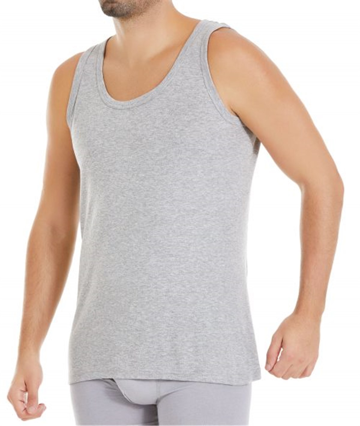 Erkek Ribana Gri Kolsuz Atlet(21)