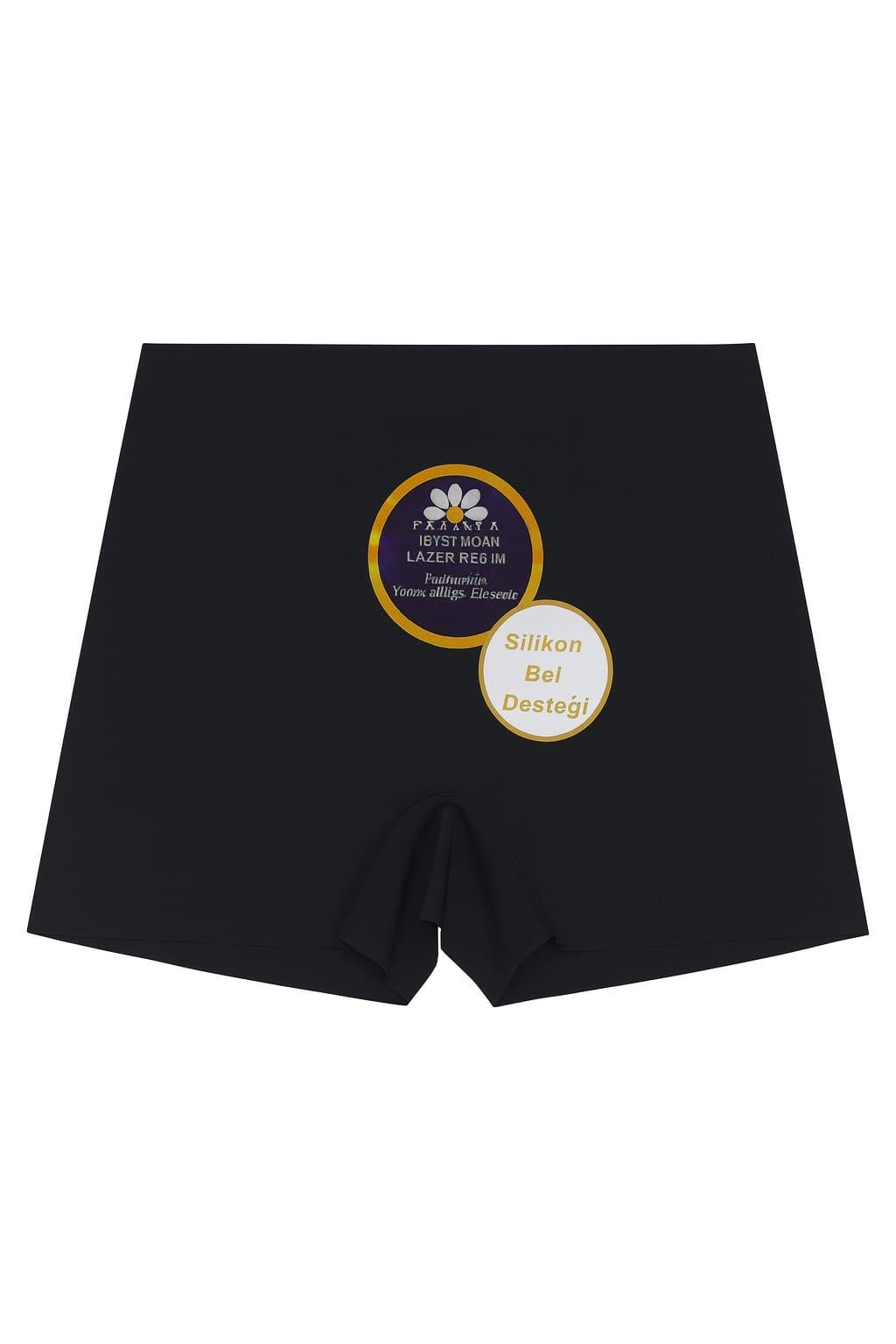 Lazer Kesim Slikonlu Siyah Boxer 2852S