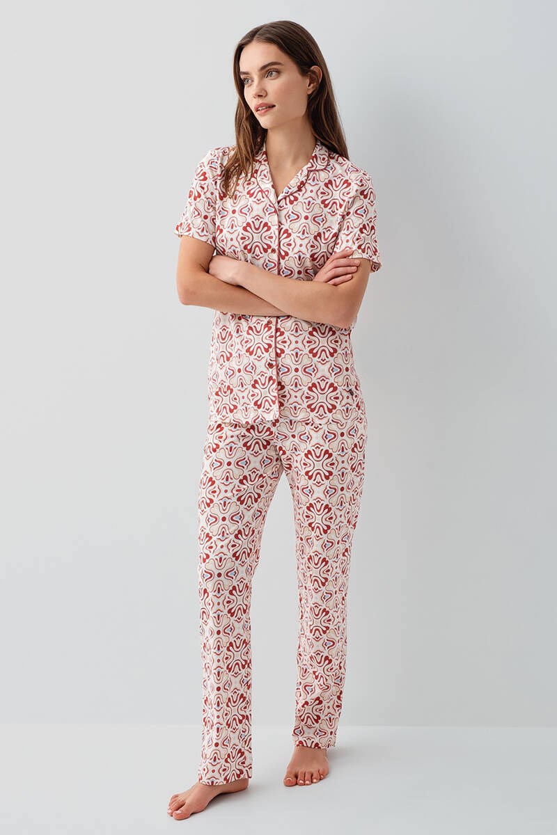 Pierre Cardin Bordo Pijama Takımı
