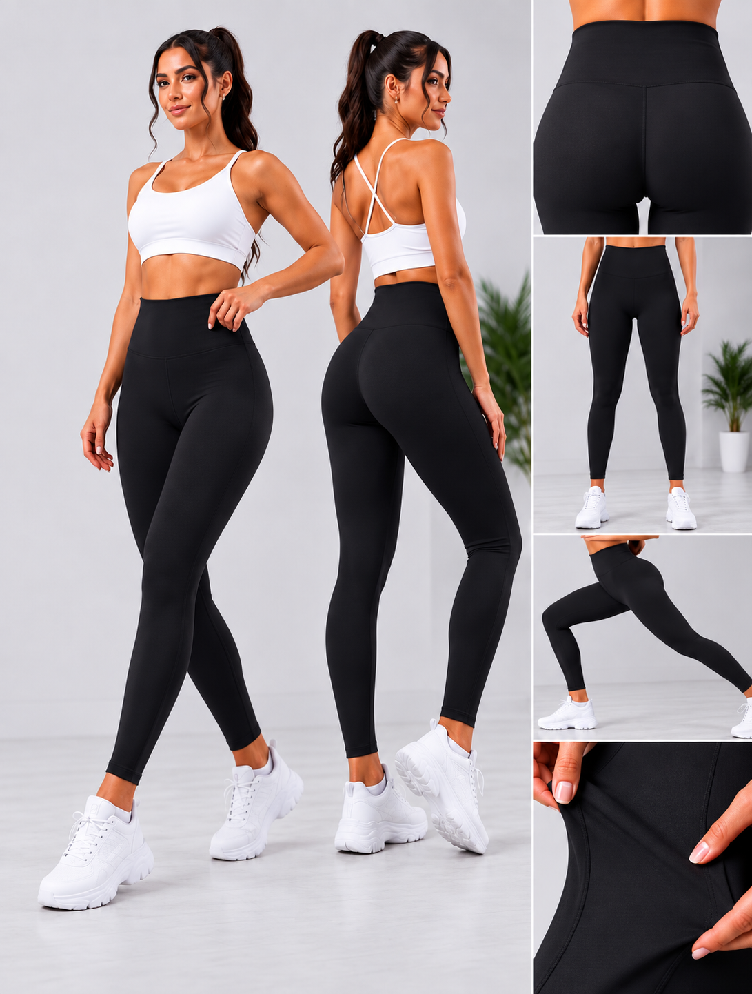 Toparlayıcı Pilates Siyah Tayt