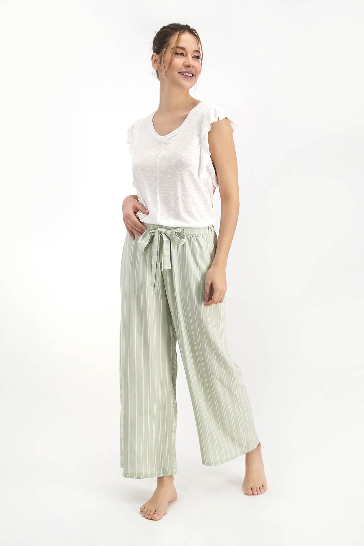 Arnetta Bej Bayan Pijama Takımı