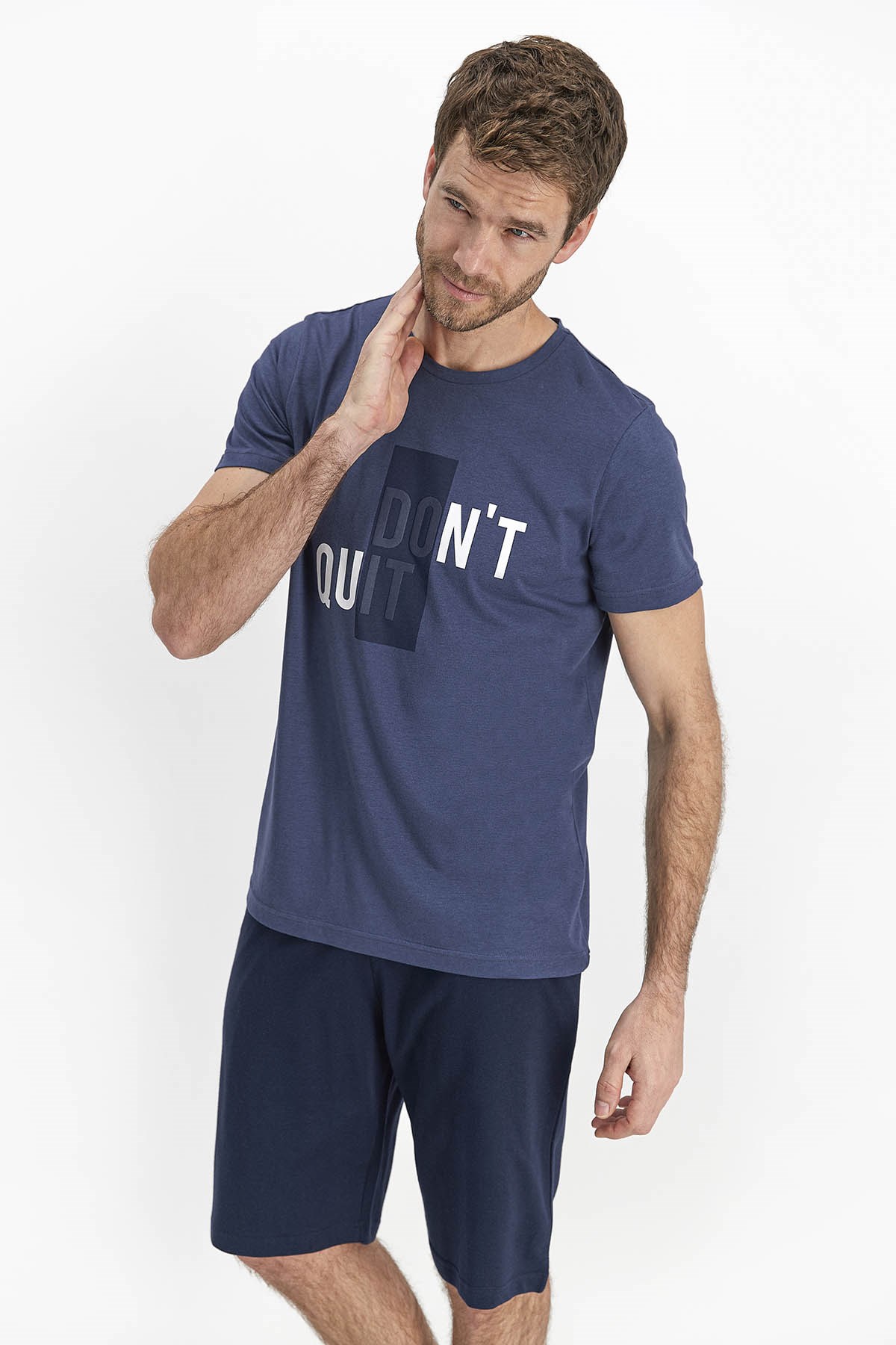 Arnetta Lacivert Kapri Pijama Takımı