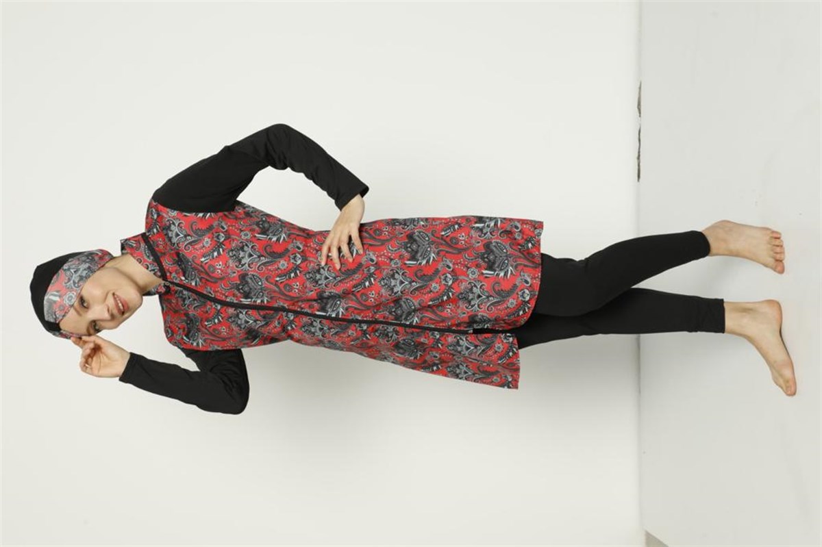 Asorti Fermuarlı Tesettür Mayo (983)