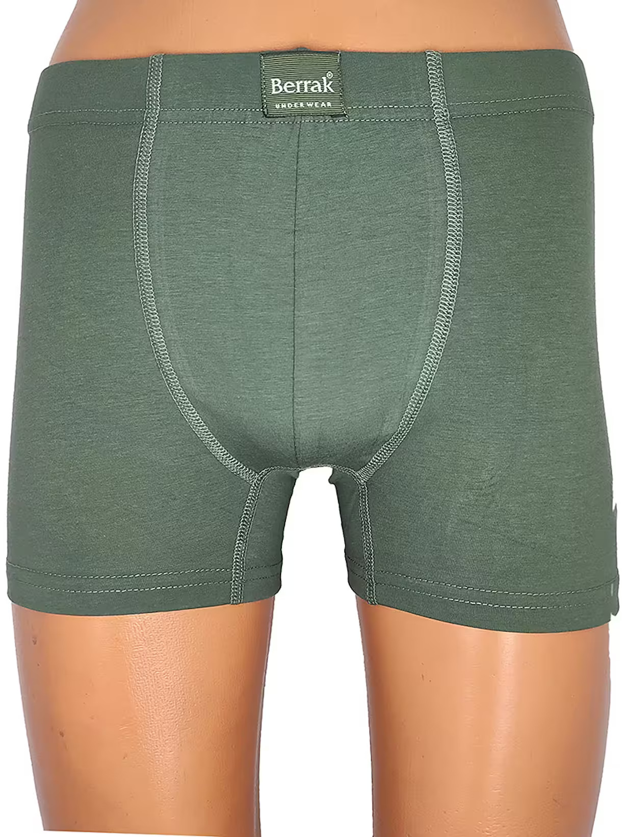 Berrak Likralı Kemerli Boxer - 4498