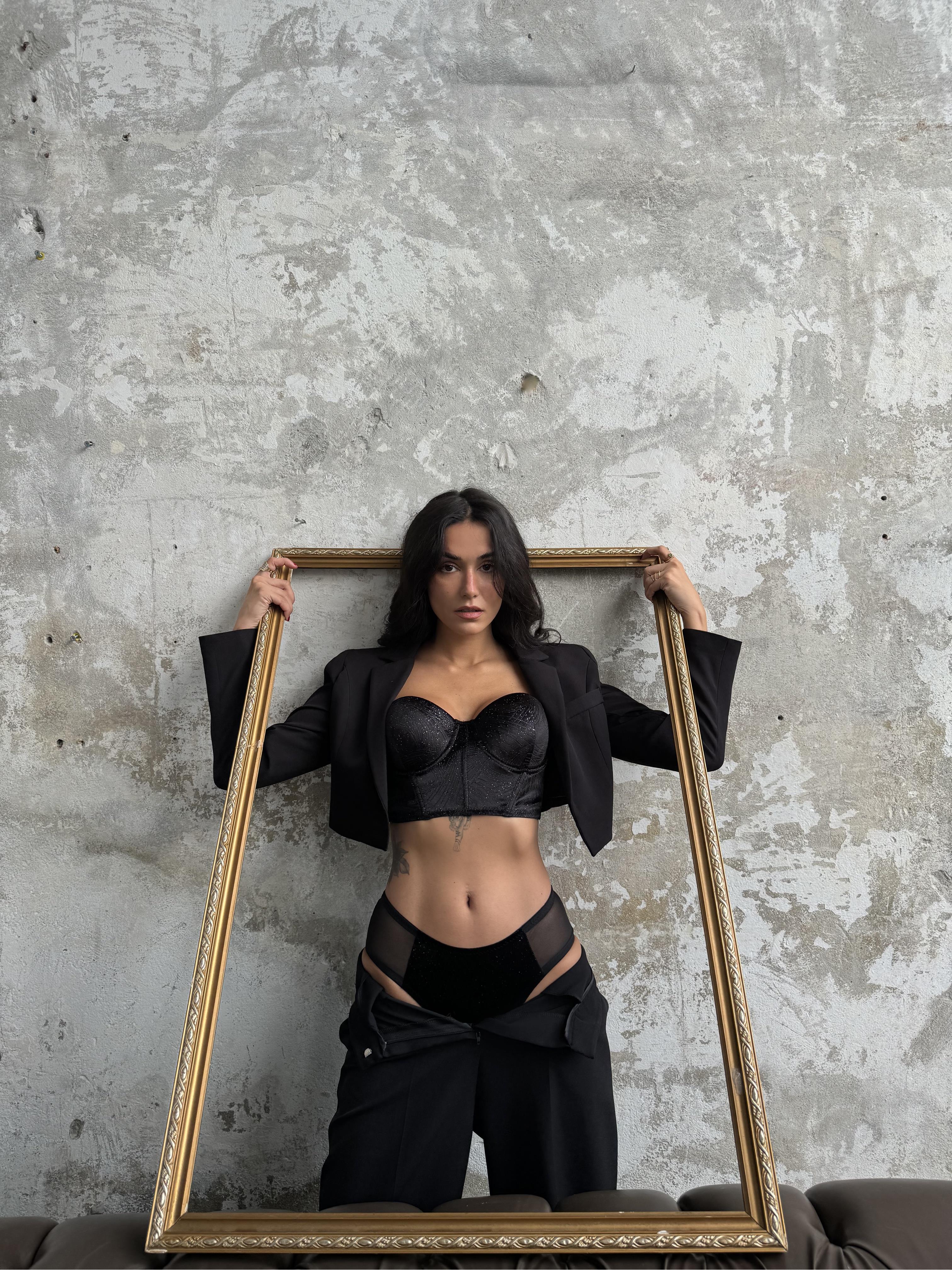 Cansoy Eros Kadife Bustiyer Takım