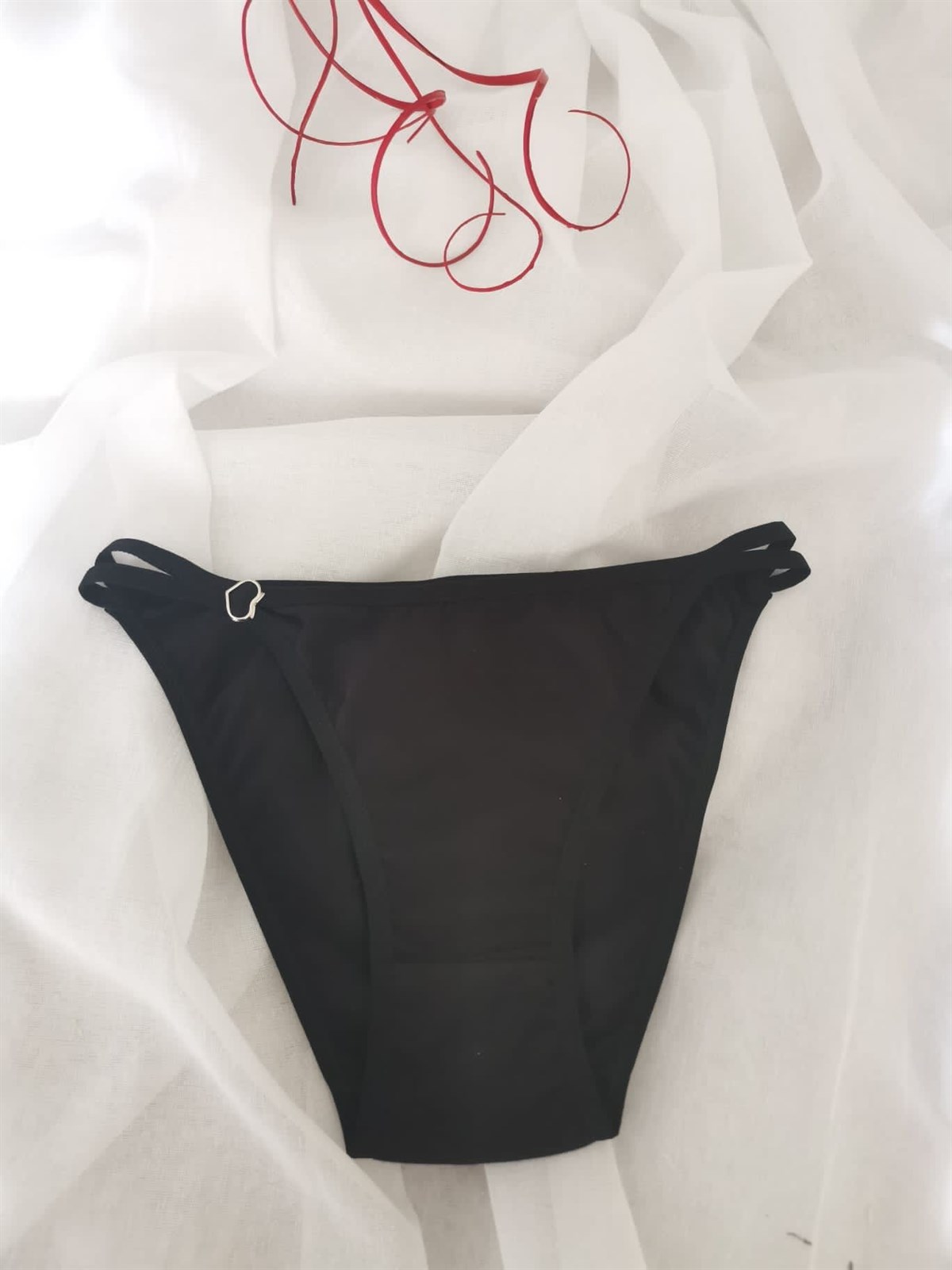 Cansoy Siyah Bikini Bel Tokalı Külot