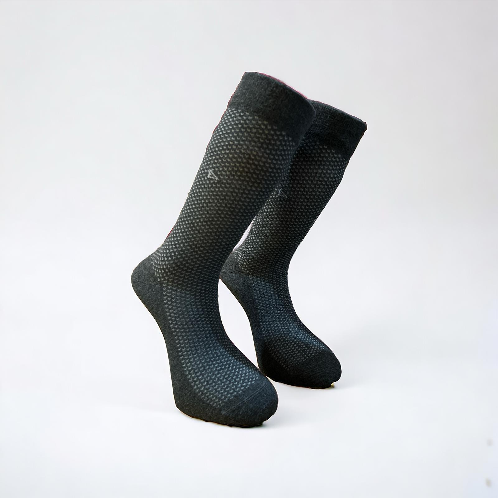 Dündar Erkek Bambu Desenli Gri Çorap (5602-3)