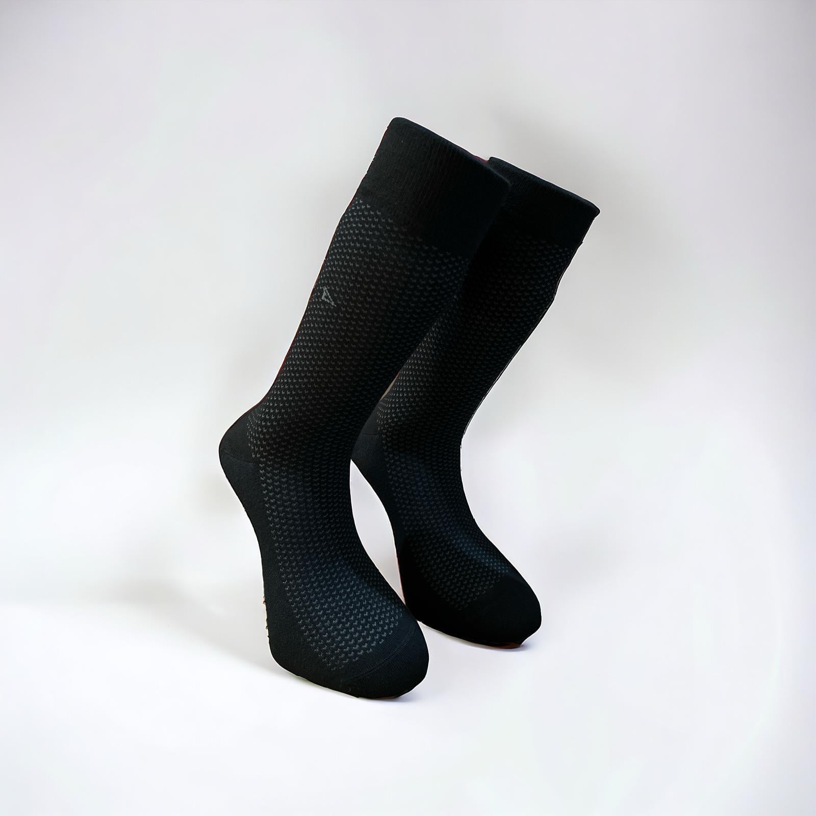 Dündar Erkek Bambu Desenli Siyah Çorap (5602-3)