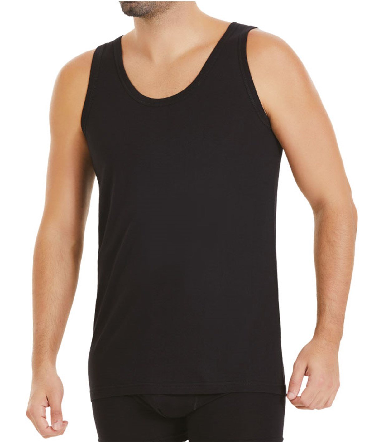 Erkek Siyah Yazlık Modal Atlet (121)