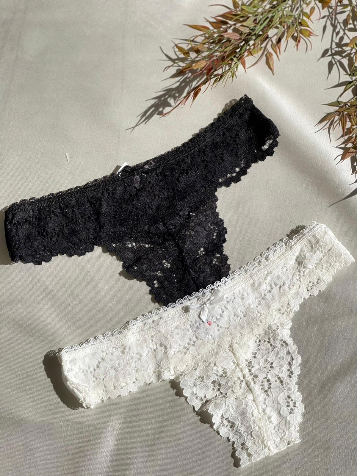 Kadın Dantelli 2'li Tanga