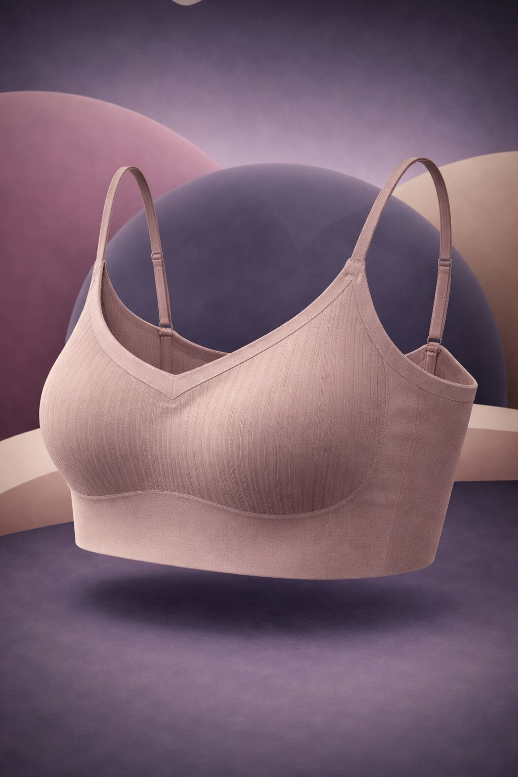 Lazer İnce Askılı Kahve Desteksiz Sütyen (800W)