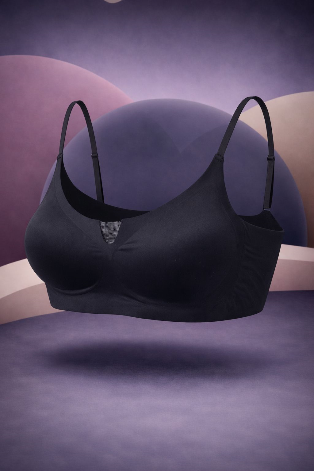 Lazer İnce Askılı Siyah Desteksiz Sütyen (801W)