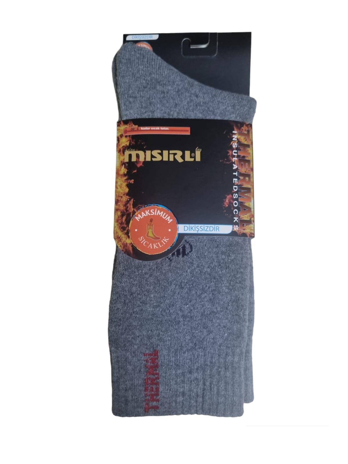 Mısırlı Erkek Gri Termal Çorap