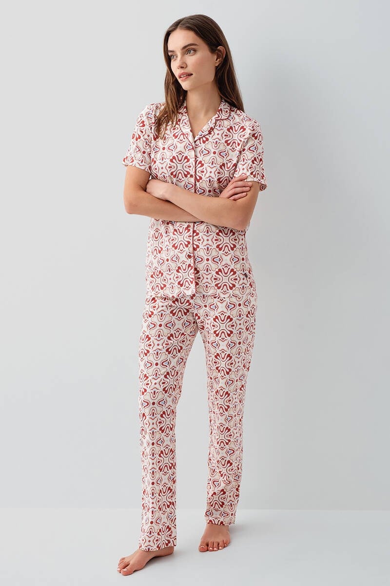 Pierre Cardin Bordo Pijama Takımı