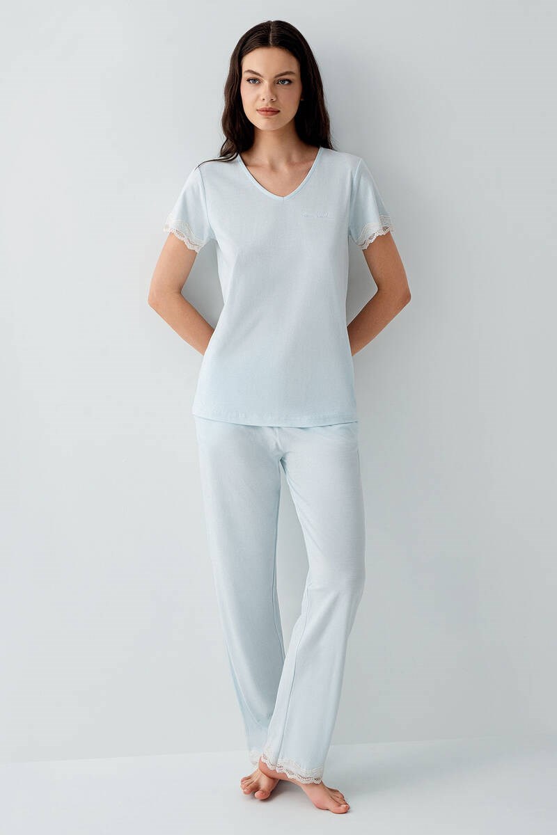 Pierre Cardin Kadın Mavi Pijama Takımı