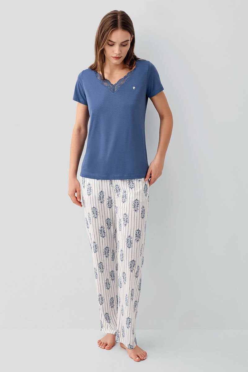 Pierre Cardin Kadın Saks Pijama Takımı