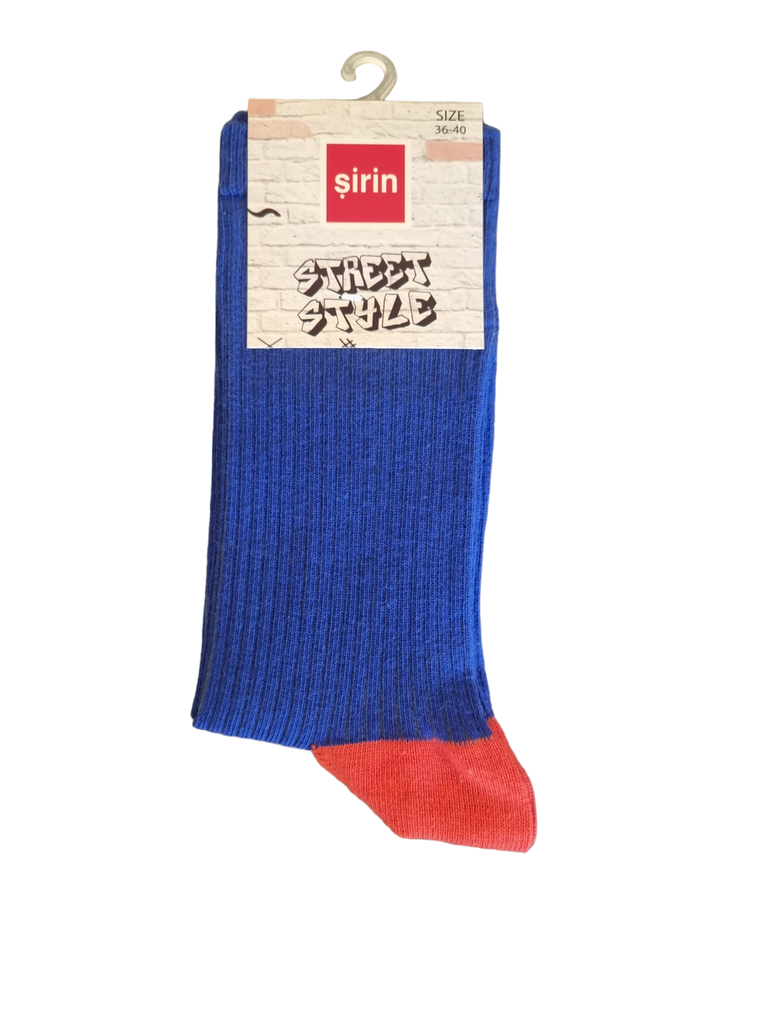 Şirin Street Style Desenli Mavi Patik (4205-3)