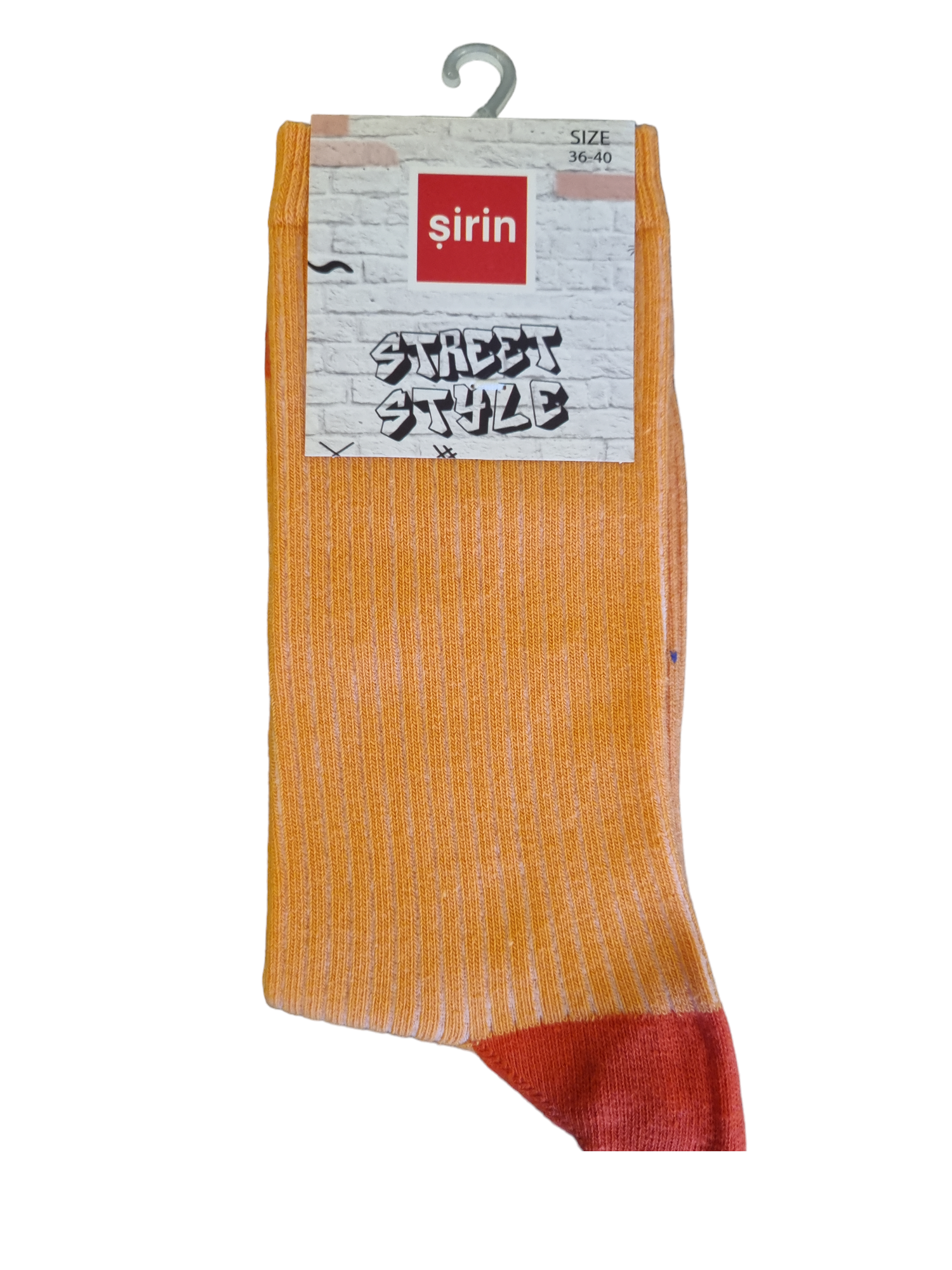 Şirin Street Style Desenli Turuncu Patik (4205-3)