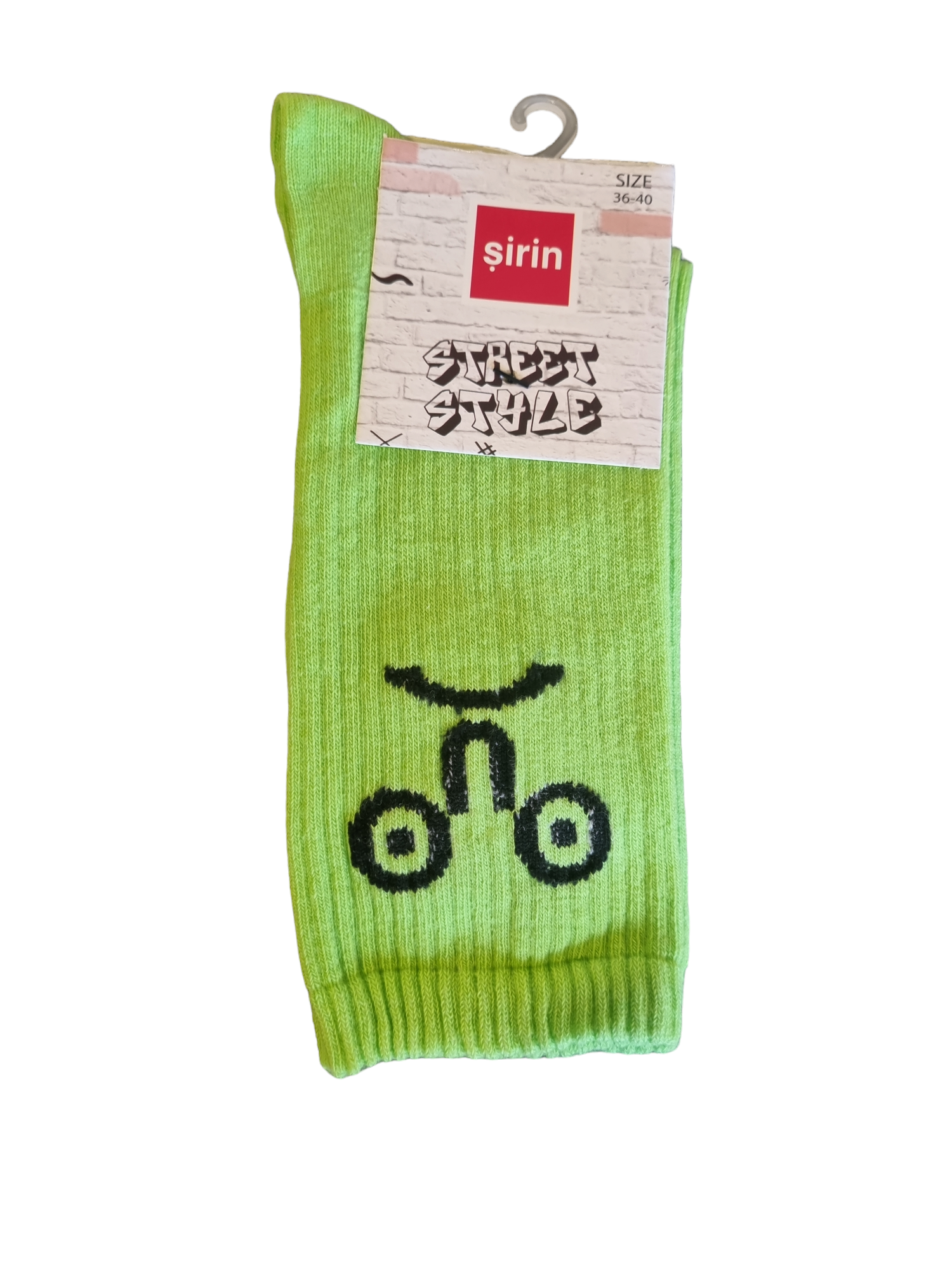 Şirin Street Style Neon Yeşil Patik (4205-1)