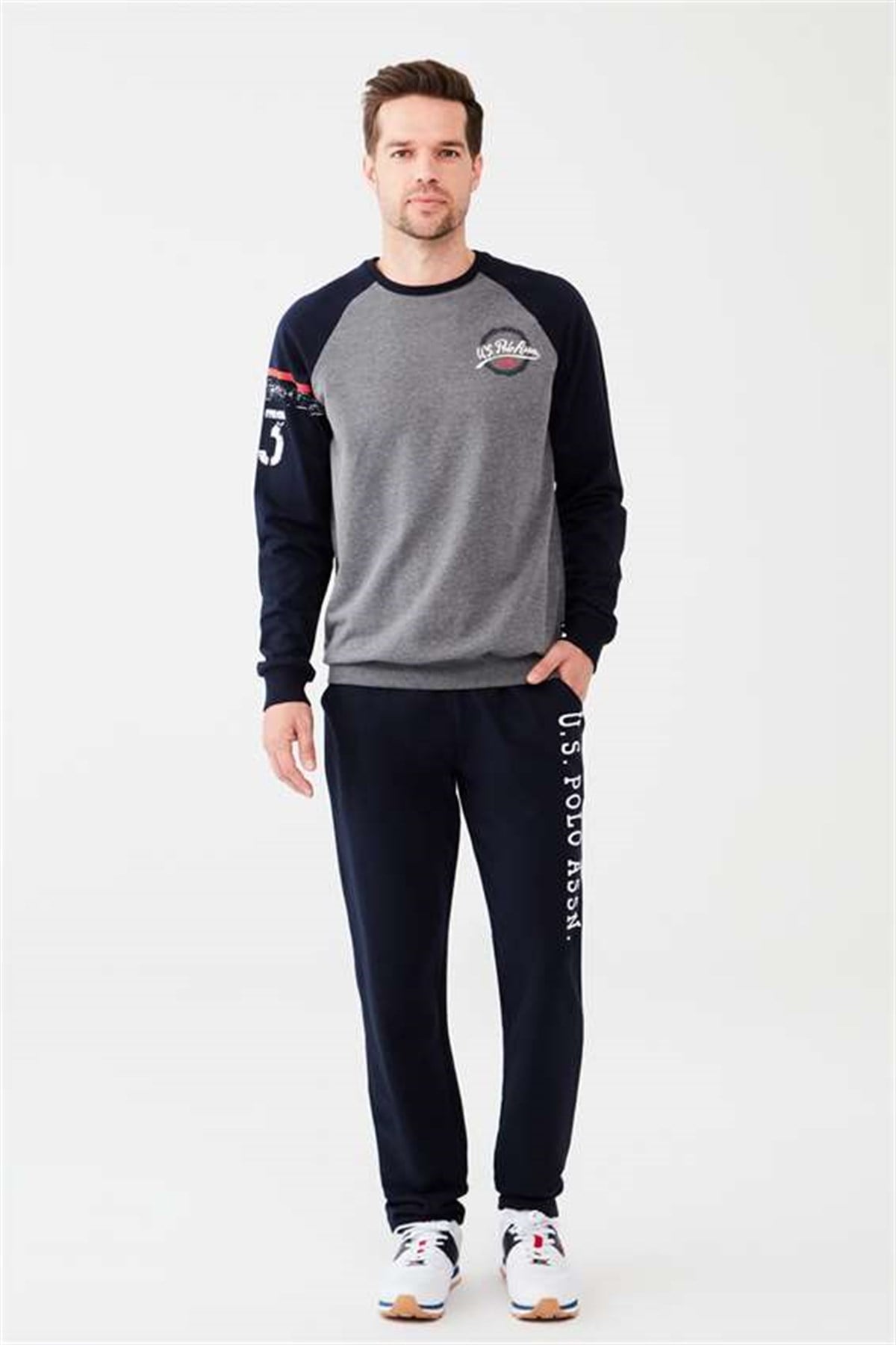 U.S. Polo Erkek Lacivert Yuvarlak Yaka Pijama Takımı