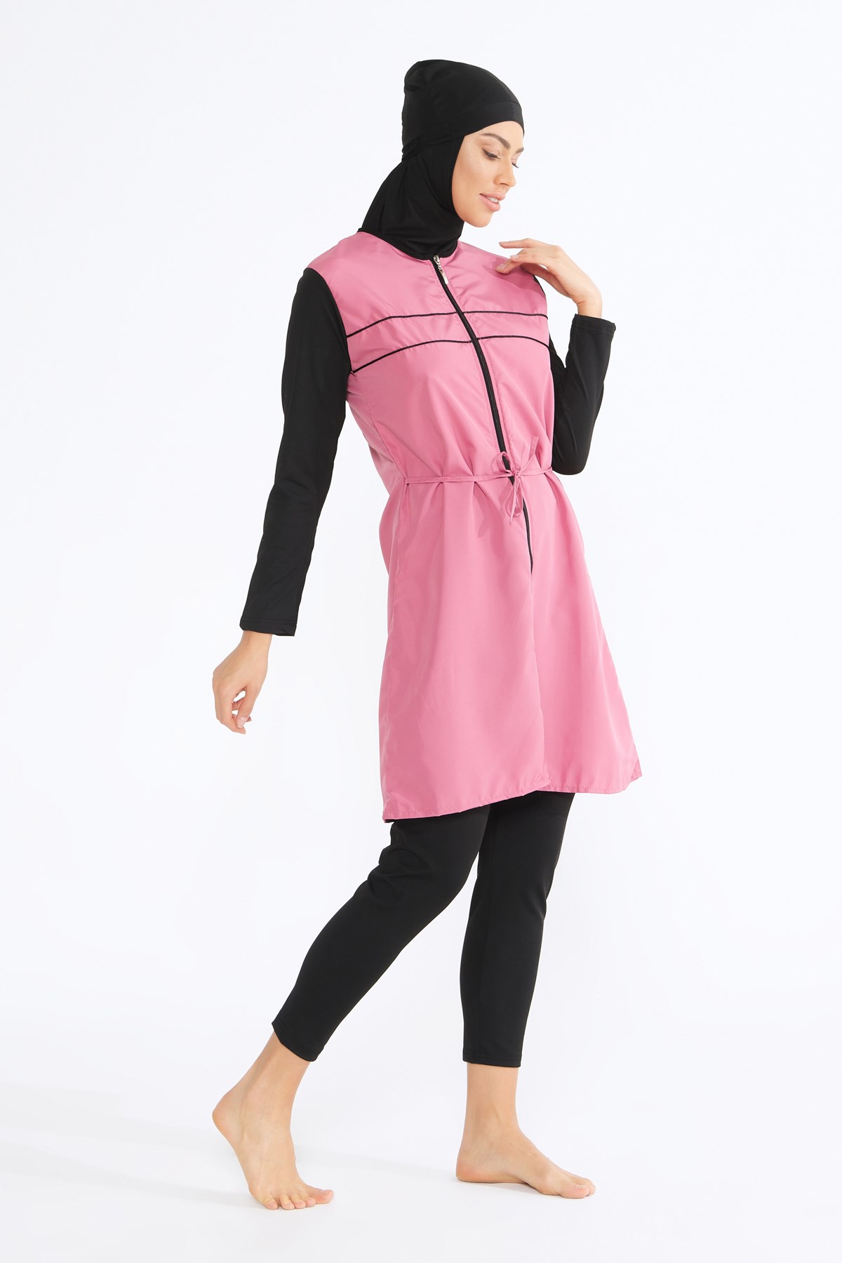 W1106 Cansoy Taytlı Tesettür PEMBE