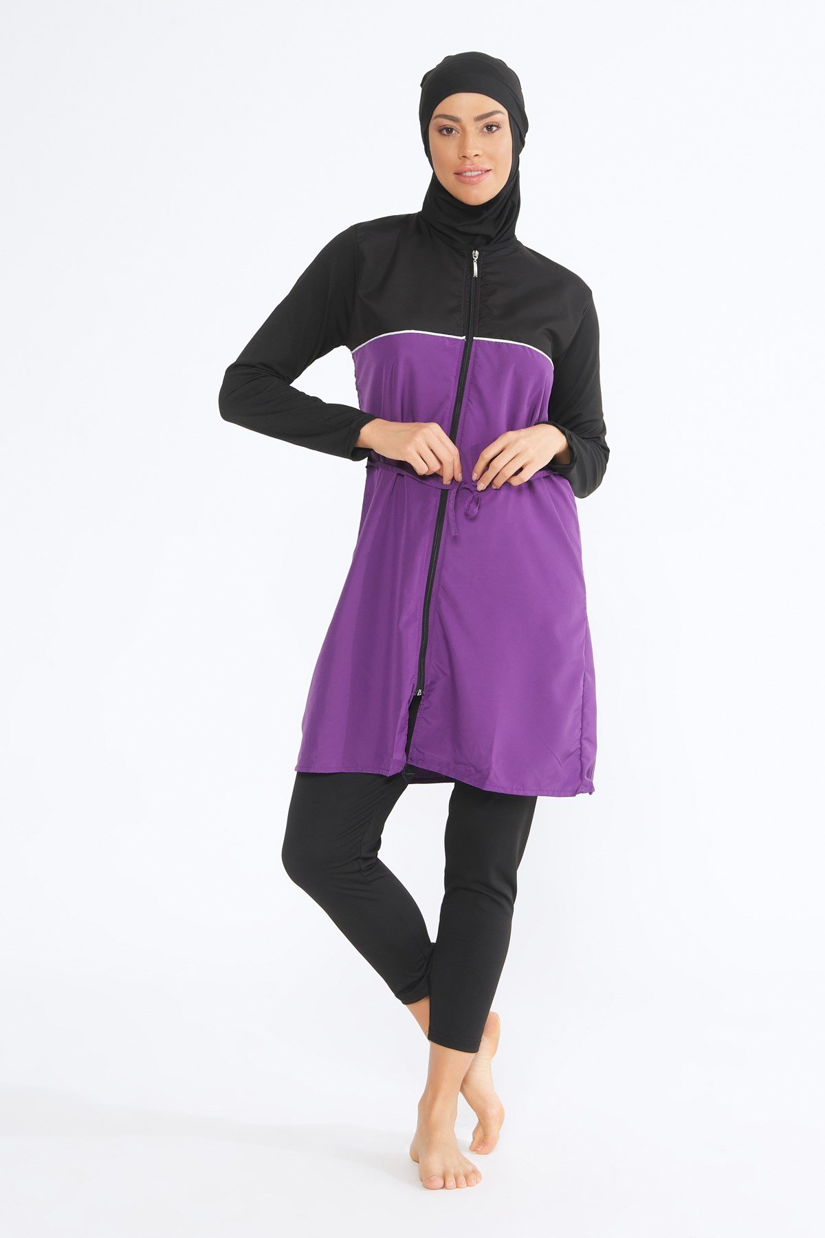 W1107 Cansoy Taytlı Tesettür MOR