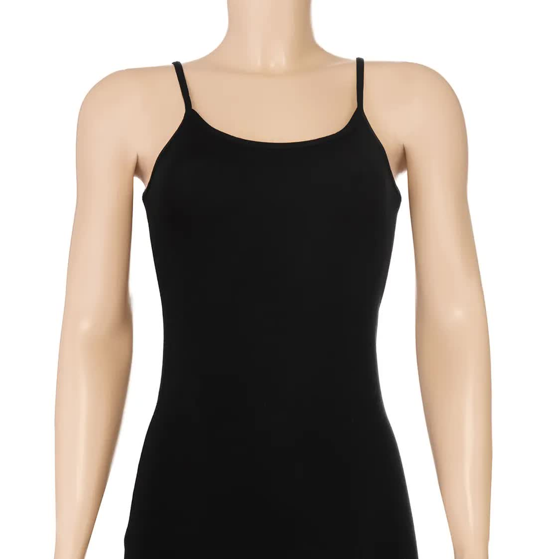 Yıldız Bambu İp Askı Siyah Atlet - 2361