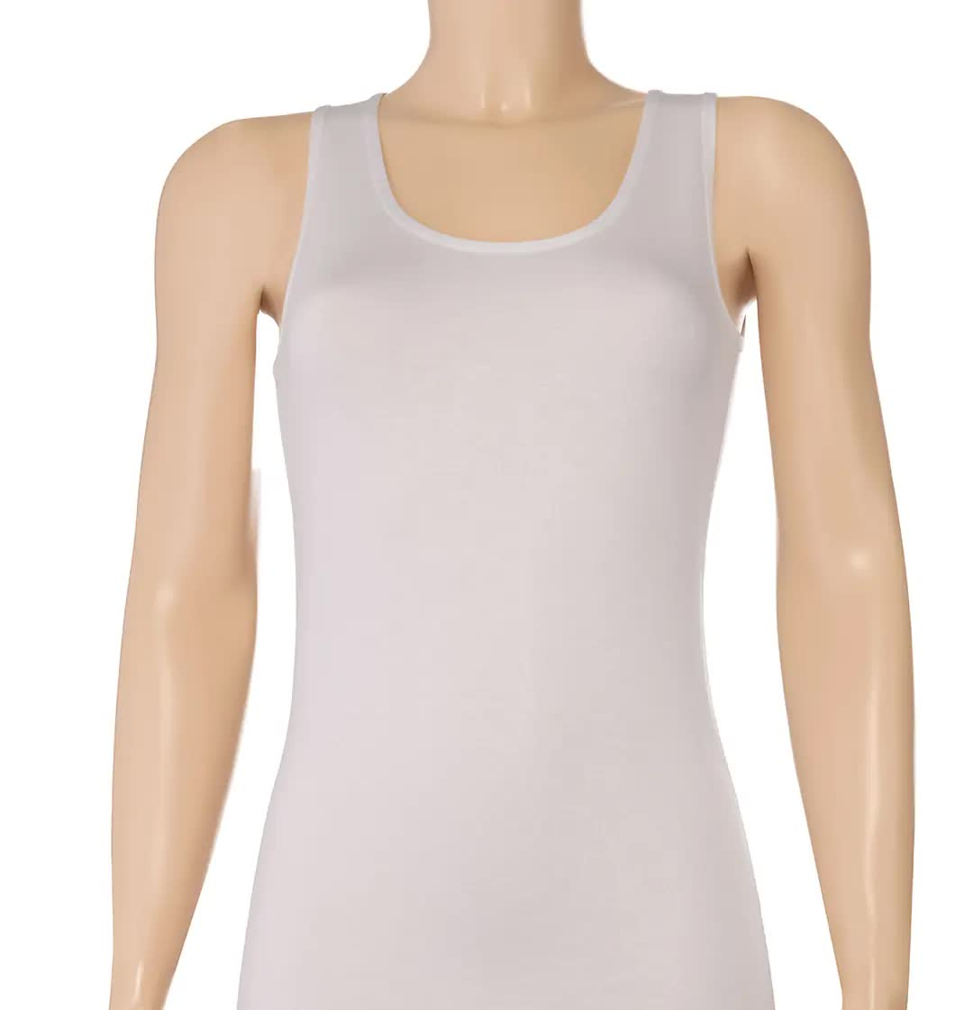 Yıldız Bambu Kalın Askı Beyaz Atlet - 2365