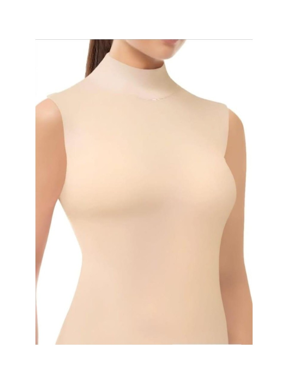 Yıldız Likralı Sıfırkol Balıkçı Yaka Ten Body - 2295