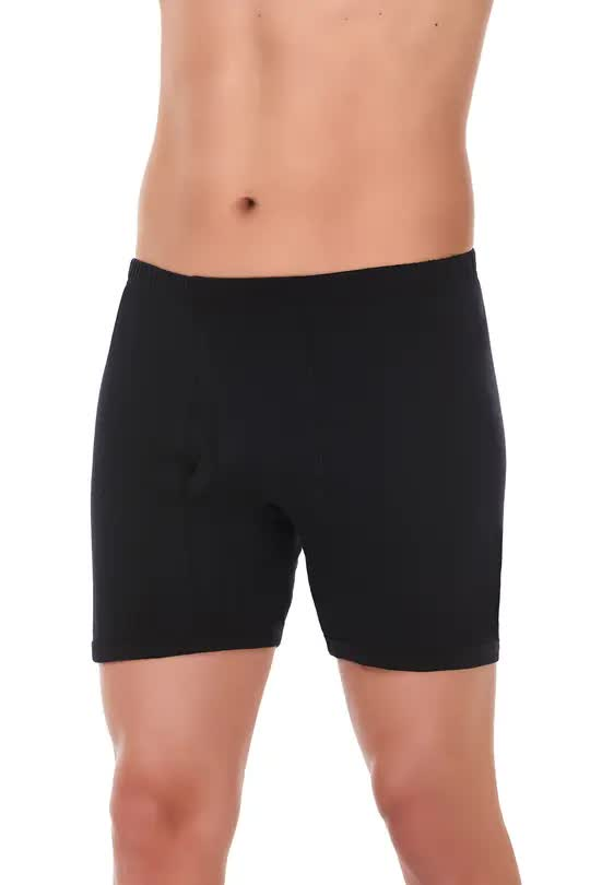 Yıldız Pamuklu Süprem Paçalı Siyah Boxer - 140