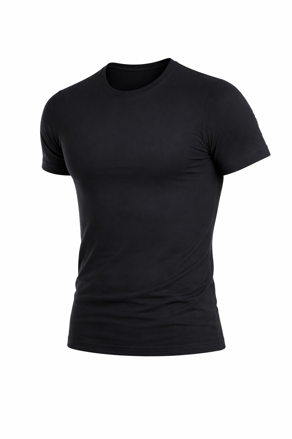 Yıldız Yuvarlak Yaka Kısa Kol Modal Siyah T-Shirt Atlet - 336