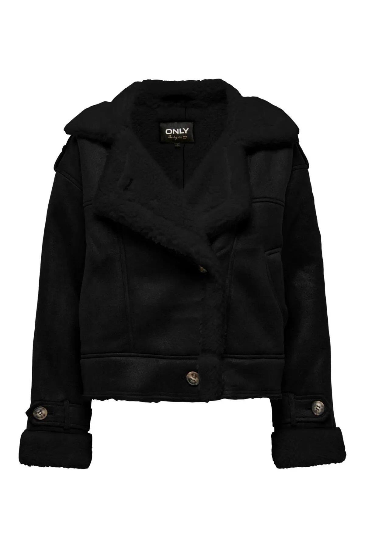 only onlylva faux suede bonded jacket cc otw 15293012TEKSTİL