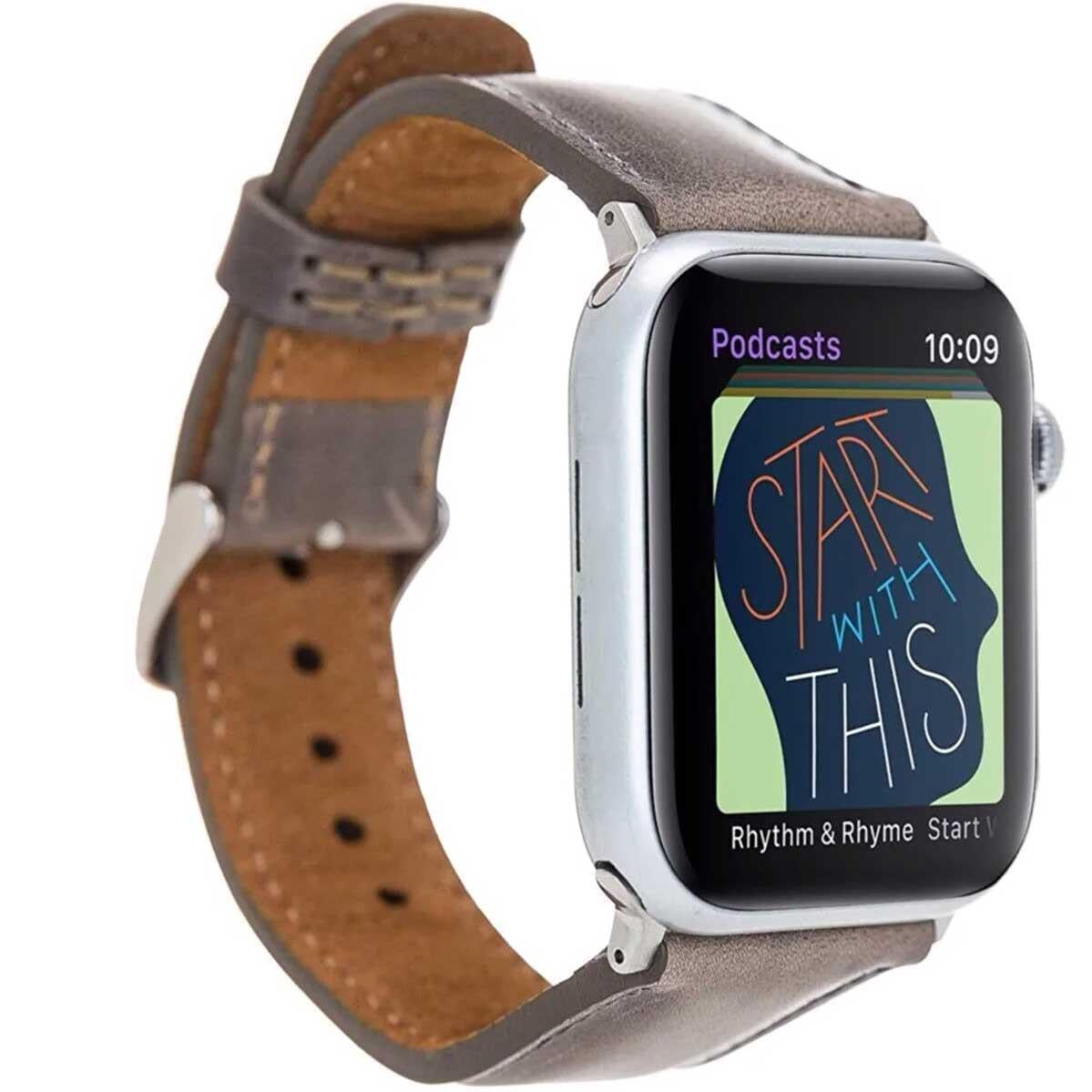 Burkley Apple Watch Deri Kordon 42 ve 44 mm Uyumlu GriBurkley Apple Watch Deri Kordon 42 ve 44 mm Uyumlu GriBurkley Saat KordonlarıBurkley