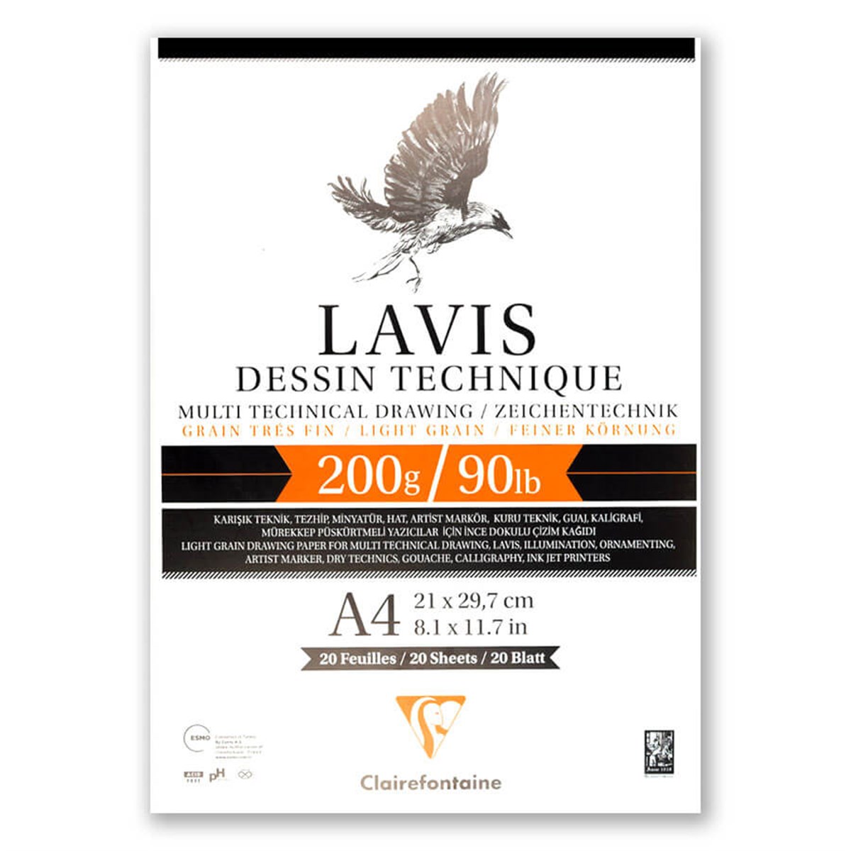 Clairefontaine LAVIS DESSIN TECHNIQUE A4 200 gr. Çizim DefteriClairefontaine LAVIS DESSIN TECHNIQUE A4 200 gr. Çizim DefteriTeknik Çizim BloklarıClairefontaine