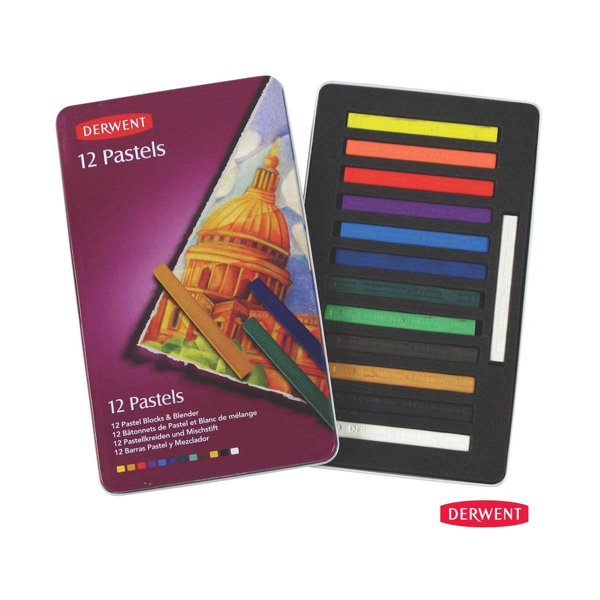 Derwent 12 Renk Pastel Füzen