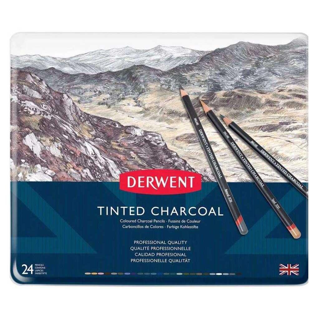 Derwent Tinted Charcoal Kömür Kalem Seti 24 Renk Metal KutuDerwent Tinted Charcoal Kömür Kalem Seti 24 Renk Metal KutuTeknik Çizim ve Grafik KalemleriDerwent