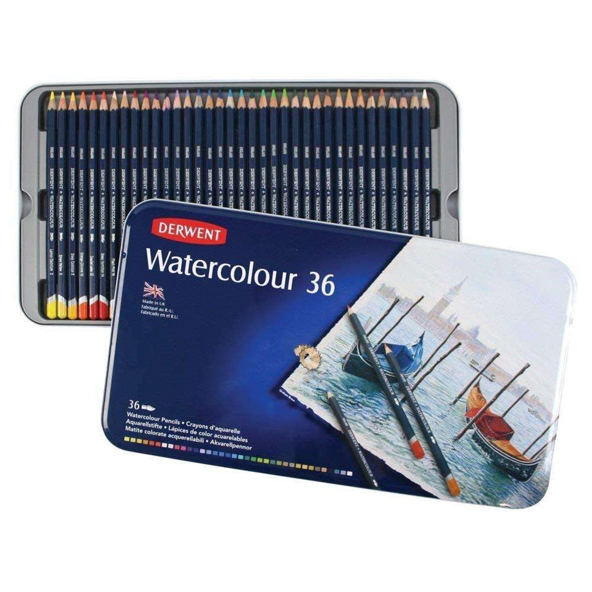 DERWENT Watercolour Pencils Tin (Set of 36)