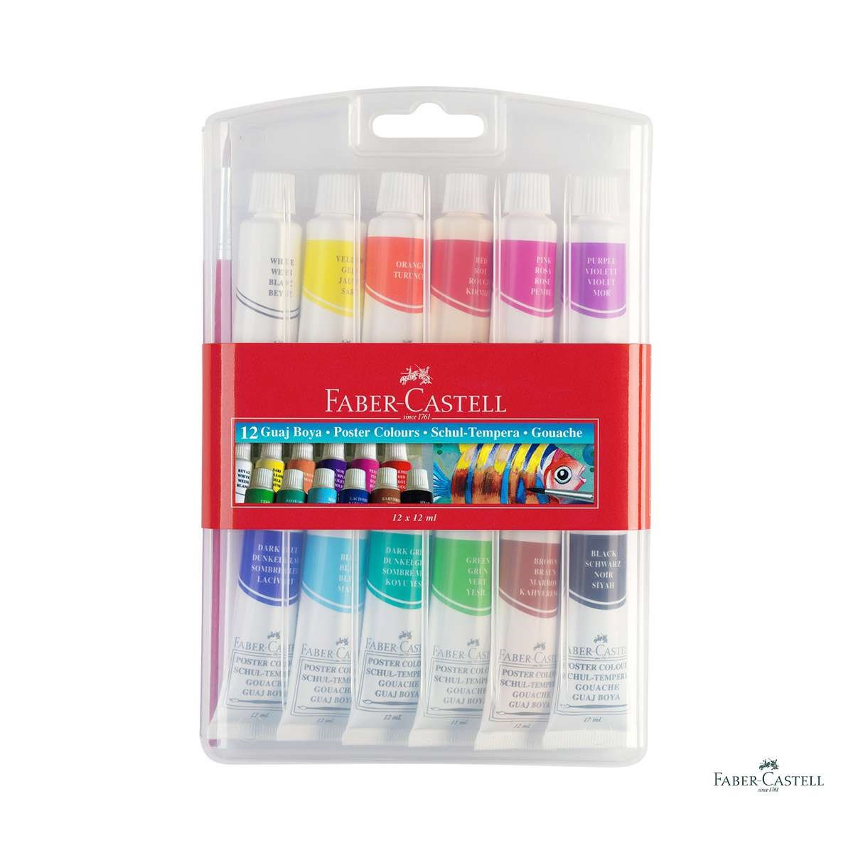 Faber Castell 12 Renk Guaj Boya