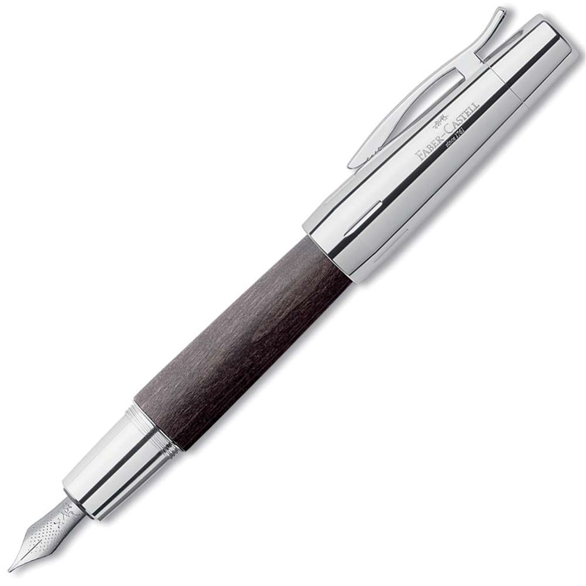 Faber Castell E-Motion Krom Dolma Kalem Ahşap Siyah 148220