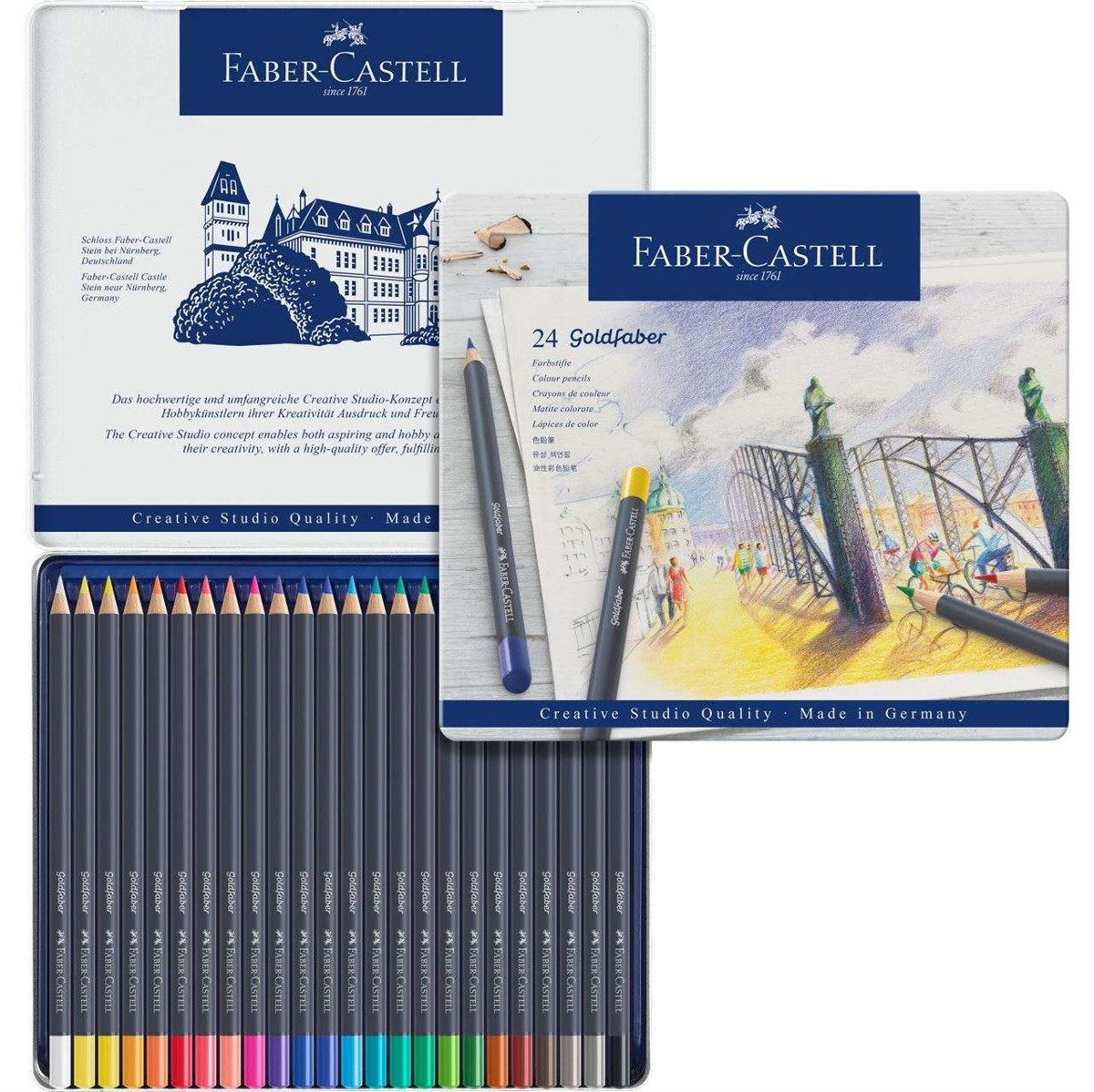 Faber Castell Goldfaber 24 Renk Kuru Boya Kalemi