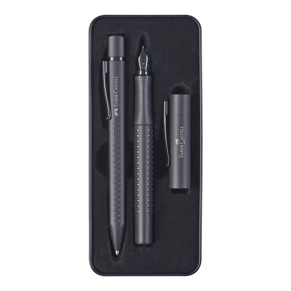 Faber Castell Grip Siyah Dolma Kalem Tükenmez Kalem SetiKalem SetleriFaber Castell